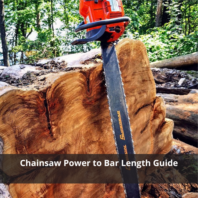 Chainsaw Power to Bar Length Guide Cannon Bar Works, Ltd.